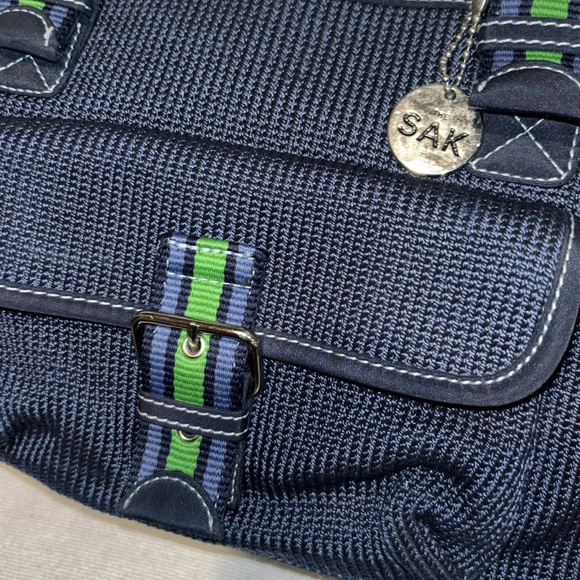 The Sak women’s navy crocheted shoulder bag - Picture 2 of 10